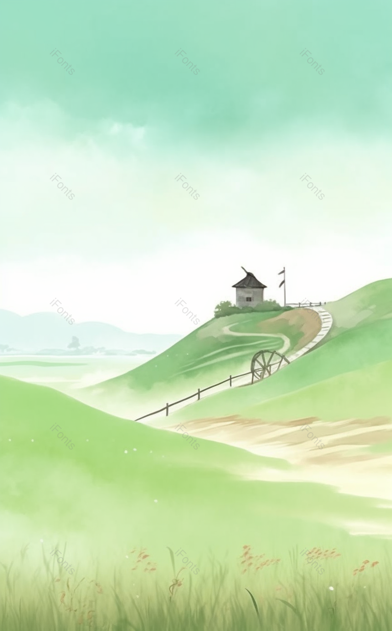 水墨房屋二十四节气田园山水图,插画/手绘图,插画/手绘图库,插画/手绘图下载,插画/手绘
